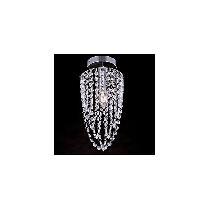 Lámpara de techo de cristal moderna y contemporánea para exteriores de metal