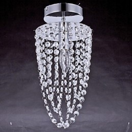 Lámpara de techo de cristal moderna y contemporánea para exteriores de metal