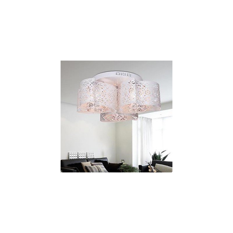 Lámpara redonda de hierro forjado Luz de cúpula con absorción de viento cálido 3