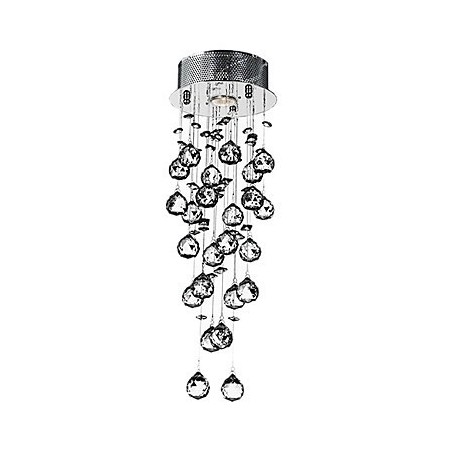 Lámpara de techo de cristal de 1 luz moderna con acabado galvanizado en hierro Lámpara de techo de cristal de 1 luz moderna con acabado galvanizado en hierro