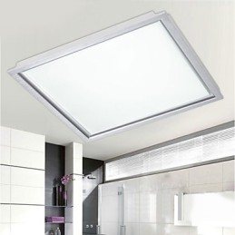 Lámpara de techo integrada con panel y borde blanco