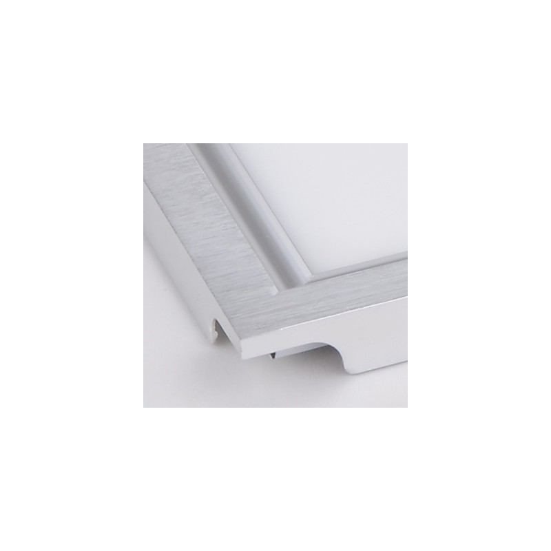 Lámpara de techo integrada con panel y borde blanco