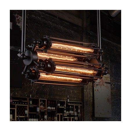 Lámpara de araña de metal galvanizado estilo rústico retro mini Lámpara de araña de metal galvanizado estilo rústico retro mini