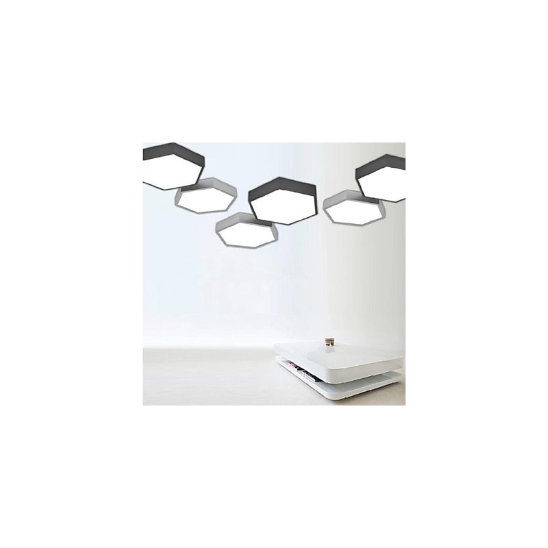 Lámpara de luces de geometría hexagonal con luz de domo absorbente