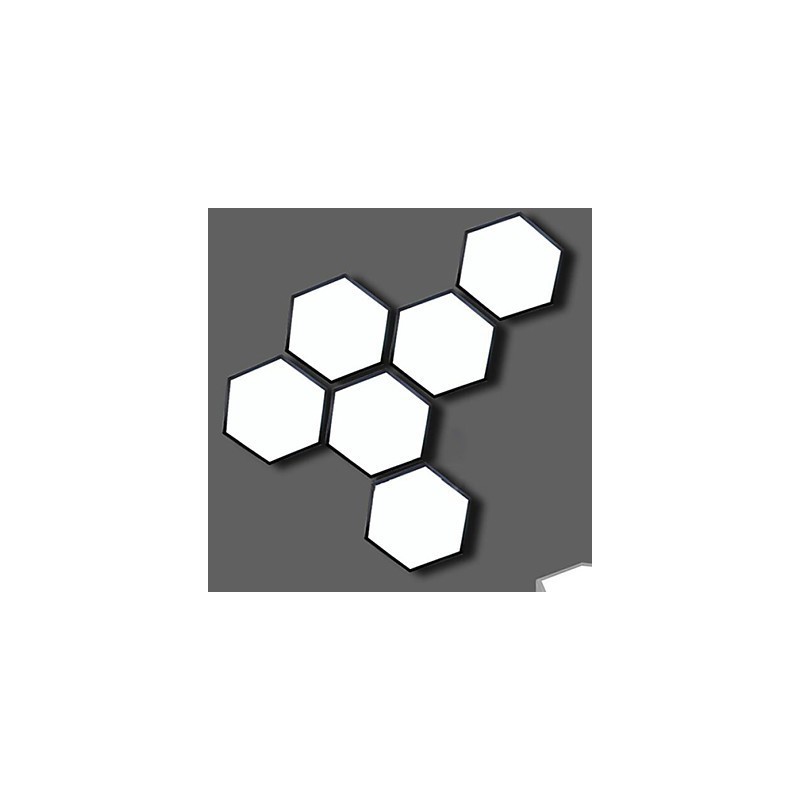 Lámpara de luces de geometría hexagonal con luz de domo absorbente