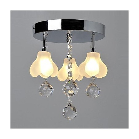 Lámpara de techo moderna contemporánea de cristal y metal Lámpara de techo moderna contemporánea de cristal y metal