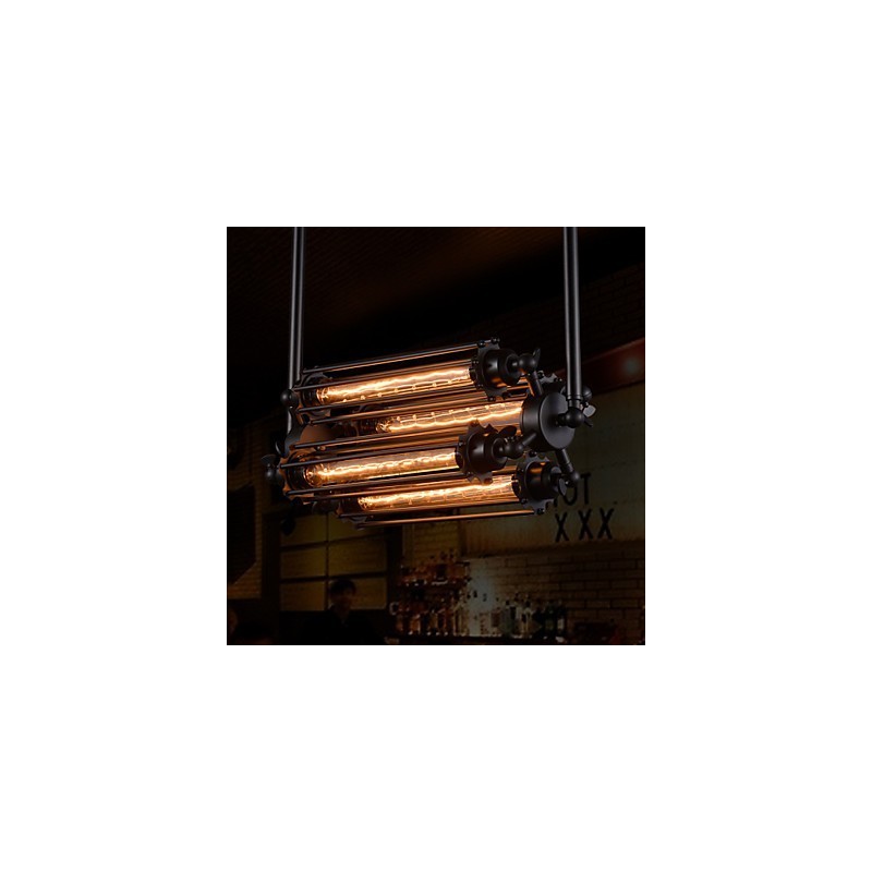 Lámpara de araña de metal galvanizado estilo rústico retro mini