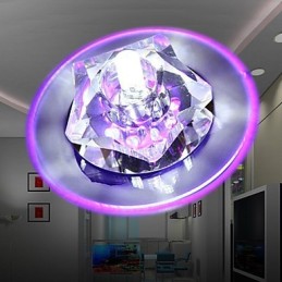 Lámpara de techo empotrada de cristal cromado contemporáneo moderno