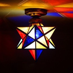 Lámpara de luz de cúpula con estrellas modernas y creativas para porche con individualidad artística