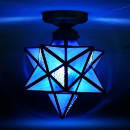 Lámpara de luz de cúpula con estrellas modernas y creativas para porche con individualidad artística