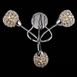 Lámpara colgante empotrada de metal galvanizado con cristal clásico tradicional contemporáneo moderno
