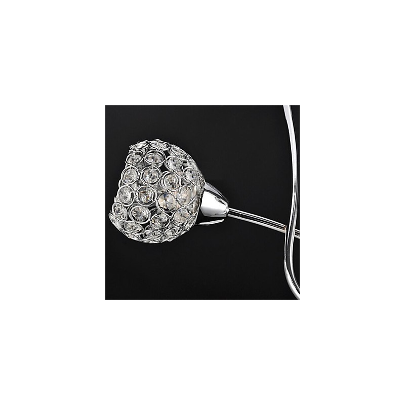 Lámpara colgante empotrada de metal galvanizado con cristal clásico tradicional contemporáneo moderno
