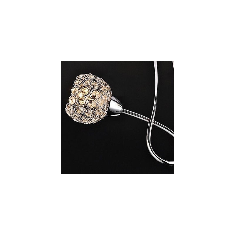 Lámpara colgante empotrada de metal galvanizado con cristal clásico tradicional contemporáneo moderno