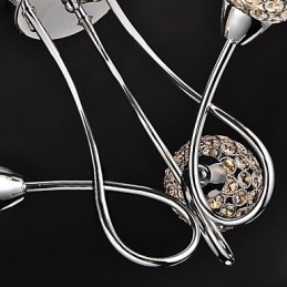 Lámpara colgante empotrada de metal galvanizado con cristal clásico tradicional contemporáneo moderno