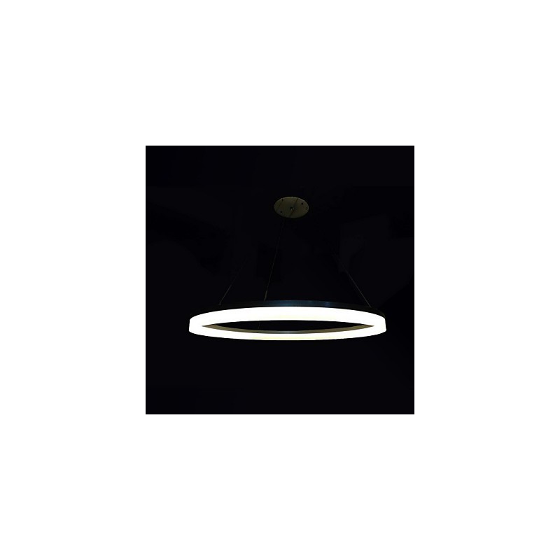 Lámpara colgante redonda moderna de acrílico, iluminación de lujo, luces de techo de un solo anillo.