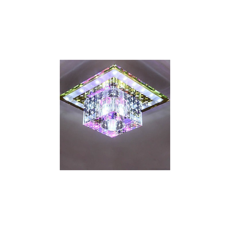Lámpara de techo de cristal SMD de 3 W, tubo de luz creativo, luz de cúpula de colores vibrantes.