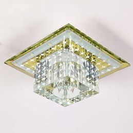 Lámpara de techo de cristal SMD de 3 W, tubo de luz creativo, luz de cúpula de colores vibrantes.