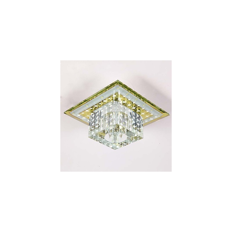 Lámpara de techo de cristal SMD de 3 W, tubo de luz creativo, luz de cúpula de colores vibrantes.