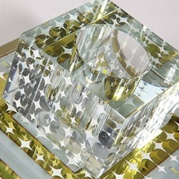 Lámpara de techo de cristal SMD de 3 W, tubo de luz creativo, luz de cúpula de colores vibrantes.
