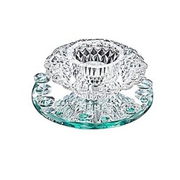 Lámpara empotrada moderna de metal cromado estilo mini de cristal contemporáneo