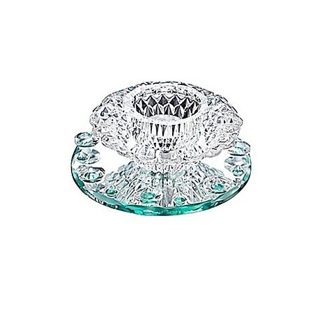 Lámpara empotrada moderna de metal cromado estilo mini de cristal contemporáneo