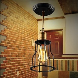 Lámpara empotrada tradicional clásica rústica estilo cabaña vintage retro estilo campestre metal