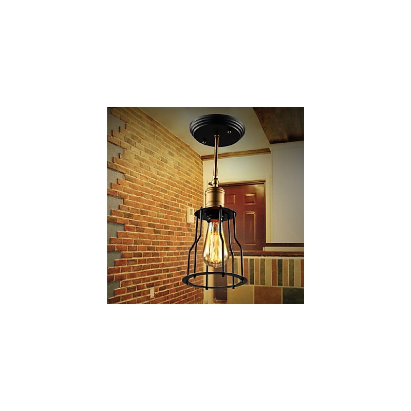 Lámpara empotrada tradicional clásica rústica estilo cabaña vintage retro estilo campestre metal