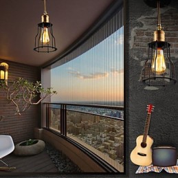 Lámpara empotrada tradicional clásica rústica estilo cabaña vintage retro estilo campestre metal