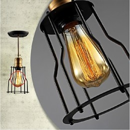 Lámpara empotrada tradicional clásica rústica estilo cabaña vintage retro estilo campestre metal