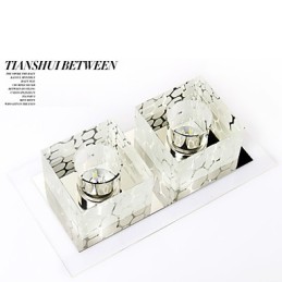 Lámpara de techo de cristal de 27 x 15 x 5 cm, foco SMD de 6 W, lámpara creativa, tubo de luz, luz de cúpula de colores.