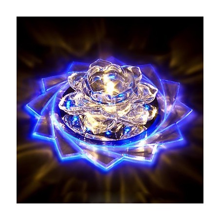 Mini lámpara de techo de cristal de 20 x 8,5 cm, foco de 3 W, lámpara creativa, tubo de luz, luz de cúpula cuadrada de colores