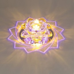 Mini lámpara de techo de cristal de 20 x 8,5 cm, foco de 3 W, lámpara creativa, tubo de luz, luz de cúpula cuadrada de colores