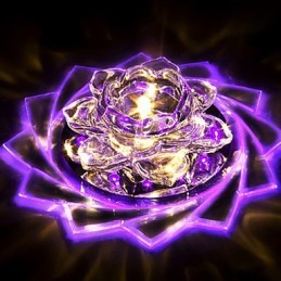 Mini lámpara de techo de cristal de 20 x 8,5 cm, foco de 3 W, lámpara creativa, tubo de luz, luz de cúpula cuadrada de colores