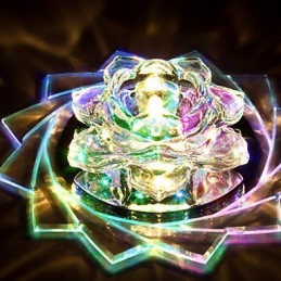 Mini lámpara de techo de cristal de 20 x 8,5 cm, foco de 3 W, lámpara creativa, tubo de luz, luz de cúpula cuadrada de colores