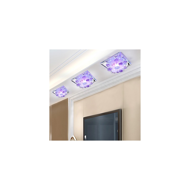 Lámpara de viruela cuadrada, luz de cristal, luz creativa, luz de cúpula, lámpara de tubo