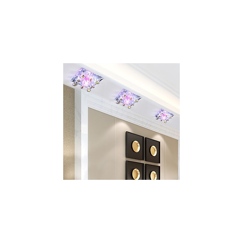 Lámpara de viruela cuadrada, luz de cristal, luz creativa, luz de cúpula, lámpara de tubo