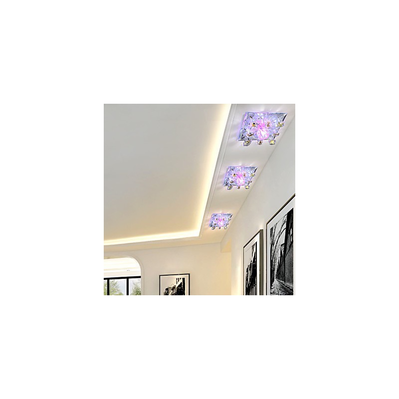 Lámpara de viruela cuadrada, luz de cristal, luz creativa, luz de cúpula, lámpara de tubo