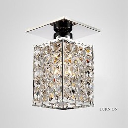 Lámpara empotrada moderna contemporánea de metal galvanizado y cristal