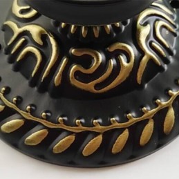 17 * Lámpara de cúpula absorbente de vidrio emplomado de arte creativo rural europeo