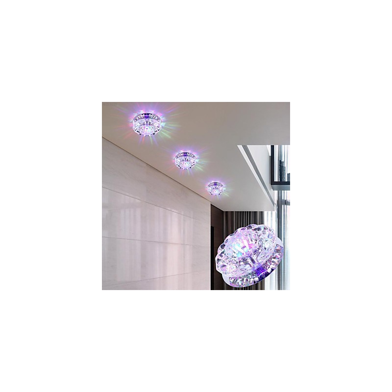 Lámpara de techo de cristal SMD 3W, lámpara creativa, luz de cúpula absorbente