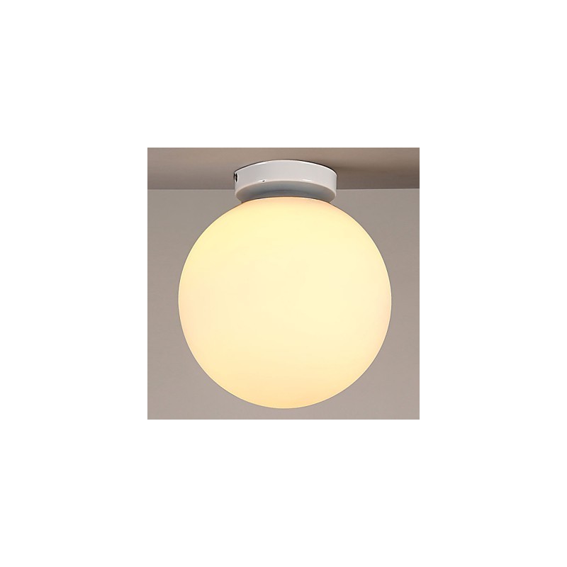 Lámpara de cúpula de cristal blanco, contemporánea y con estilo