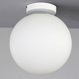 Lámpara de cúpula de cristal blanco, contemporánea y con estilo