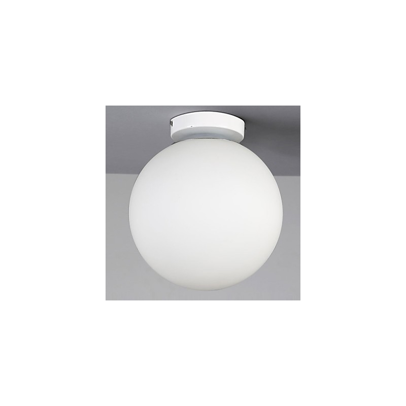 Lámpara de cúpula de cristal blanco, contemporánea y con estilo