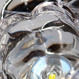 Lámpara empotrada moderna de metal galvanizado estilo mini de cristal contemporáneo