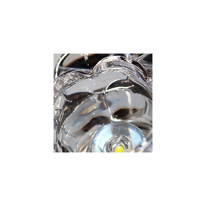 Lámpara empotrada moderna de metal galvanizado estilo mini de cristal contemporáneo