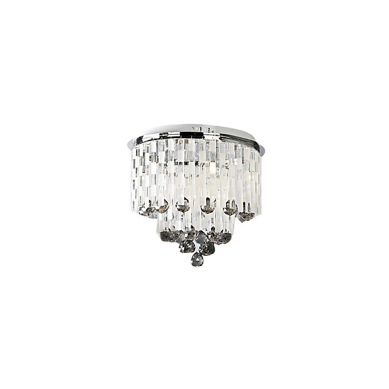 Lámpara de cristal semiempotrada con 8 luces