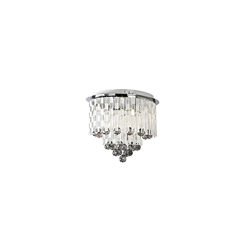 Lámpara de cristal semiempotrada con 8 luces