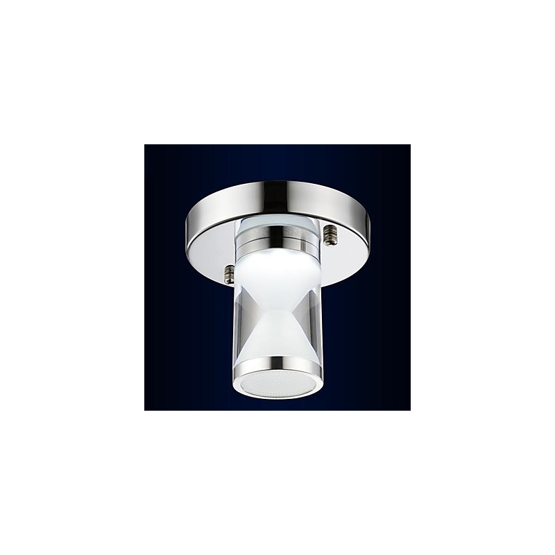 Lámpara empotrada moderna y contemporánea de metal cromado