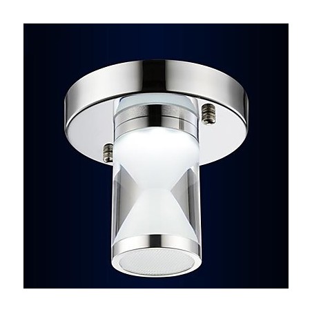 Lámpara empotrada moderna y contemporánea de metal cromado