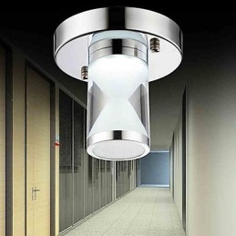 Lámpara empotrada moderna y contemporánea de metal cromado